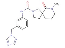 7-methyl-6-oxo-N-[3-(1H-1,2,4-triazol-1-ylmethyl)phenyl]-2,7-diazaspiro[4.5]decane-2-carboxamide