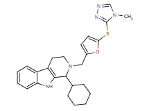 1-cyclohexyl-2-({5-[(4-methyl-4H-1,2,4-triazol-3-yl)thio]-2-furyl}methyl)-2,3,4,9-tetrahydro-1H-beta-carboline