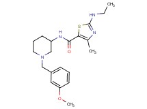 2-(ethylamino)-N-[1-(3-methoxybenzyl)-3-piperidinyl]-4-methyl-1,3-thiazole-5-carboxamide