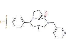 (3aS*,5S*,9aS*)-2-(3-pyridinylmethyl)-5-[4-(trifluoromethyl)phenyl]hexahydro-7H-pyrrolo[3,4-g]pyrrolizin-1(2H)-one
