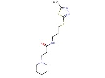 N-{3-[(5-methyl-1,3,4-thiadiazol-2-yl)thio]propyl}-3-piperidin-1-ylpropanamide
