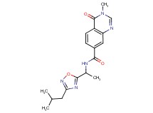 N-[1-(3-isobutyl-1,2,4-oxadiazol-5-yl)ethyl]-3-methyl-4-oxo-3,4-dihydroquinazoline-7-carboxamide