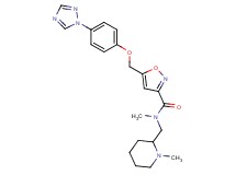 N-methyl-N-[(1-methyl-2-piperidinyl)methyl]-5-{[4-(1H-1,2,4-triazol-1-yl)phenoxy]methyl}-3-isoxazolecarboxamide