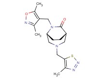 (1S*,5R*)-6-[(3,5-dimethyl-4-isoxazolyl)methyl]-3-[(4-methyl-1,2,3-thiadiazol-5-yl)methyl]-3,6-diazabicyclo[3.2.2]nonan-7-one