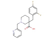 3-(2,4-difluorobenzyl)-1-(pyridin-2-ylmethyl)piperidine-3-carboxylic acid