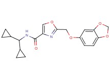 2-[(1,3-benzodioxol-5-yloxy)methyl]-N-(dicyclopropylmethyl)-1,3-oxazole-4-carboxamide