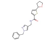 N-[(1-benzyl-1H-pyrazol-4-yl)methyl]-5-(tetrahydro-2-furanyl)-2-thiophenecarboxamide