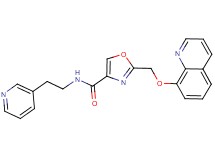 N-[2-(3-pyridinyl)ethyl]-2-[(8-quinolinyloxy)methyl]-1,3-oxazole-4-carboxamide