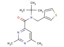 N-(tert-butyl)-2,6-dimethyl-N-(3-thienylmethyl)pyrimidine-4-carboxamide