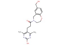 5-{3-[7-(hydroxymethyl)-2,3-dihydro-1,4-benzoxazepin-4(5H)-yl]-3-oxopropyl}-4,6-dimethylpyrimidin-2-ol