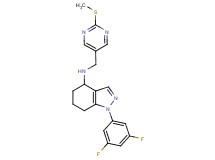 1-(3,5-difluorophenyl)-N-{[2-(methylthio)-5-pyrimidinyl]methyl}-4,5,6,7-tetrahydro-1H-indazol-4-amine