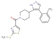 4-[4-(2-methylphenyl)-1H-pyrazol-5-yl]-1-{[2-(methylthio)-1,3-thiazol-4-yl]carbonyl}piperidine