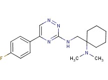 N-{[1-(dimethylamino)cyclohexyl]methyl}-5-(4-fluorophenyl)-1,2,4-triazin-3-amine