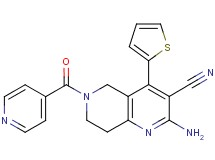 2-amino-6-isonicotinoyl-4-(2-thienyl)-5,6,7,8-tetrahydro-1,6-naphthyridine-3-carbonitrile