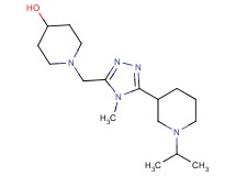 1-{[5-(1-isopropylpiperidin-3-yl)-4-methyl-4H-1,2,4-triazol-3-yl]methyl}piperidin-4-ol