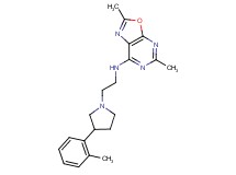 2,5-dimethyl-N-{2-[3-(2-methylphenyl)pyrrolidin-1-yl]ethyl}[1,3]oxazolo[5,4-d]pyrimidin-7-amine