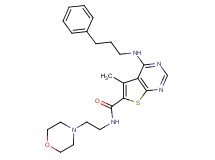 5-methyl-N-[2-(4-morpholinyl)ethyl]-4-[(3-phenylpropyl)amino]thieno[2,3-d]pyrimidine-6-carboxamide