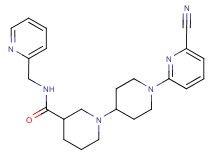 1'-(6-cyanopyridin-2-yl)-N-(pyridin-2-ylmethyl)-1,4'-bipiperidine-3-carboxamide