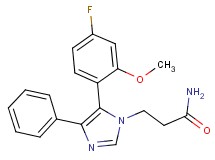 3-[5-(4-fluoro-2-methoxyphenyl)-4-phenyl-1H-imidazol-1-yl]propanamide