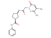 (1S*,3R*)-3-{[(3,4-dimethyl-6-oxo-1(6H)-pyridazinyl)acetyl]amino}-N-phenylcyclopentanecarboxamide