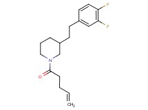 3-[2-(3,4-difluorophenyl)ethyl]-1-(4-pentenoyl)piperidine