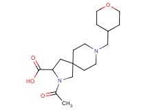 2-acetyl-8-(tetrahydro-2H-pyran-4-ylmethyl)-2,8-diazaspiro[4.5]decane-3-carboxylic acid