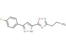 5-[3-(4-fluorophenyl)-1H-pyrazol-5-yl]-3-propyl-1,2,4-oxadiazole
