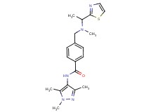 4-({methyl[1-(1,3-thiazol-2-yl)ethyl]amino}methyl)-N-(1,3,5-trimethyl-1H-pyrazol-4-yl)benzamide
