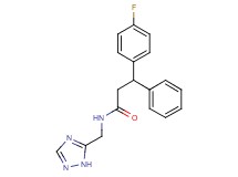 3-(4-fluorophenyl)-3-phenyl-N-(1H-1,2,4-triazol-5-ylmethyl)propanamide