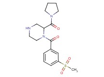 1-[3-(methylsulfonyl)benzoyl]-2-(1-pyrrolidinylcarbonyl)piperazine