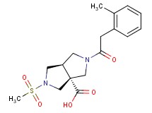 (3aR*,6aR*)-2-[(2-methylphenyl)acetyl]-5-(methylsulfonyl)hexahydropyrrolo[3,4-c]pyrrole-3a(1H)-carboxylic acid