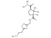 (1S*,3R*)-N~1~-{[5-(2-methoxyethyl)-1,2,4-oxadiazol-3-yl]methyl}-N~3~,N~3~,1,2,2-pentamethyl-1,3-cyclopentanedicarboxamide