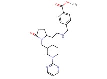 methyl 4-({[2-(5-oxo-1-{[1-(2-pyrimidinyl)-3-piperidinyl]methyl}-2-pyrrolidinyl)ethyl]amino}methyl)benzoate