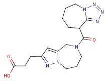 3-[5-(6,7,8,9-tetrahydro-5H-tetrazolo[1,5-a]azepin-9-ylcarbonyl)-5,6,7,8-tetrahydro-4H-pyrazolo[1,5-a][1,4]diazepin-2-yl]propanoic acid
