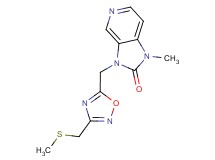 1-methyl-3-({3-[(methylthio)methyl]-1,2,4-oxadiazol-5-yl}methyl)-1,3-dihydro-2H-imidazo[4,5-c]pyridin-2-one