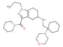 N-{[1-(4-morpholinyl)cyclohexyl]methyl}-3-(1-piperidinylcarbonyl)-1-propyl-4,5,6,7-tetrahydro-1H-indazol-5-amine