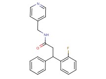 3-(2-fluorophenyl)-3-phenyl-N-(4-pyridinylmethyl)propanamide