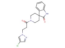 1'-[3-(4-chloro-1H-pyrazol-1-yl)propanoyl]spiro[indole-3,4'-piperidin]-2(1H)-one