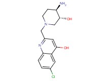 2-{[rel-(3R,4R)-4-amino-3-hydroxy-1-piperidinyl]methyl}-6-chloro-4-quinolinol