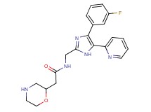 N-{[4-(3-fluorophenyl)-5-(2-pyridinyl)-1H-imidazol-2-yl]methyl}-2-(2-morpholinyl)acetamide hydrochloride