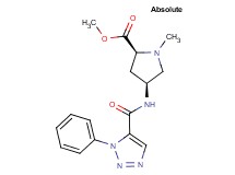 methyl (2S,4S)-1-methyl-4-{[(1-phenyl-1H-1,2,3-triazol-5-yl)carbonyl]amino}pyrrolidine-2-carboxylate