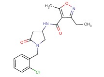 N-[1-(2-chlorobenzyl)-5-oxo-3-pyrrolidinyl]-3-ethyl-5-methyl-4-isoxazolecarboxamide