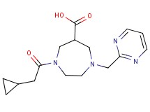 1-(cyclopropylacetyl)-4-(pyrimidin-2-ylmethyl)-1,4-diazepane-6-carboxylic acid