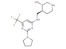 (3S*,4S*)-4-({[2-pyrrolidin-1-yl-6-(trifluoromethyl)pyrimidin-4-yl]amino}methyl)piperidin-3-ol