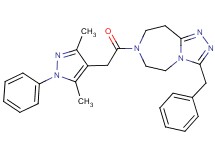 3-benzyl-7-[(3,5-dimethyl-1-phenyl-1H-pyrazol-4-yl)acetyl]-6,7,8,9-tetrahydro-5H-[1,2,4]triazolo[4,3-d][1,4]diazepine