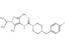 4-(4-fluorobenzyl)-N-(1-isopropyl-3,5-dimethyl-1H-pyrazol-4-yl)piperazine-1-carboxamide