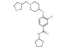 3-chloro-N-cyclopentyl-4-{[1-(tetrahydro-3-furanylmethyl)-4-piperidinyl]oxy}benzamide