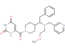 6-[(4-{1-[(2-methoxyethyl)(3-pyridinylmethyl)amino]-2-phenylethyl}-1-piperidinyl)carbonyl]-2,4(1H,3H)-pyrimidinedione