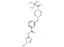 3-{[4-(2,2-dimethylpropanoyl)piperazin-1-yl]methyl}-N-(1-methyl-1H-1,2,4-triazol-3-yl)benzamide