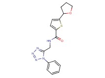 N-[(1-phenyl-1H-tetrazol-5-yl)methyl]-5-(tetrahydro-2-furanyl)-2-thiophenecarboxamide